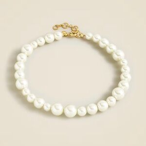 J. Crew Gold Clasp Pearl Ball Necklace